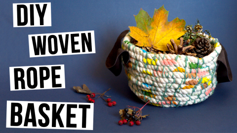  DIY Woven Rope Basket 